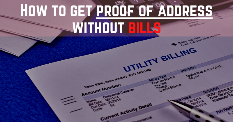 How To Get Proof Of Address Without Bills Uk